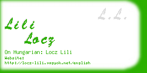 lili locz business card